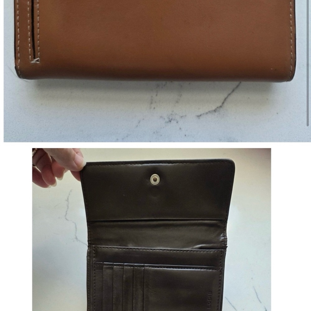Lodis Tan Leather Medium Tri-fold Wallet Card Holder Pocket Book Everyday Travel - Picture 2 of 7